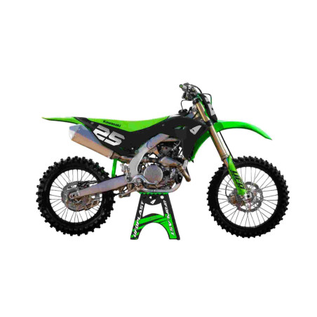 UFO KOMPLET PLASTIKÓW KAWASAKI KXF 250 '25, KXF 450'24-'26, KX 450X '24-'26 KOLOR CZARNY / ZIELONY