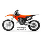 UFO KOMPLET PLASTIKÓW KTM SX 125 / 250 / 300 TBI '23-'24 KOLOR POMARAŃCZOWY / CZARNY / BIAŁY