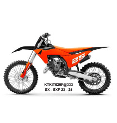 UFO KOMPLET PLASTIKÓW KTM SX 125 / 250 / 300 TBI '23-'24, SX-F 250 / 350 / 450 '23-'24 KOLOR POMARAŃCZOWY / CZARNY