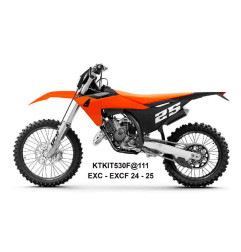 UFO KOMPLET PLASTIKÓW KTM EXC 150 / 250 / 300 TBI '24-'25 KOLOR POMARAŃCZOWY / CZARNY