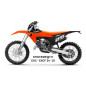 UFO KOMPLET PLASTIKÓW KTM EXC 150 / 250 / 300 TBI '24-'25 KOLOR POMARAŃCZOWY / CZARNY