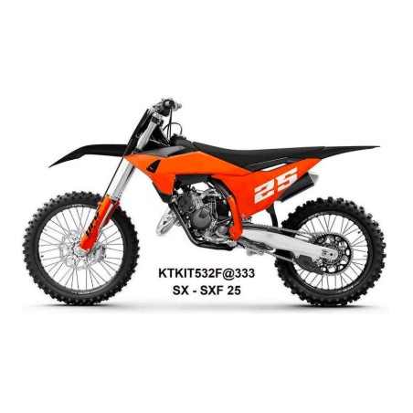 UFO KOMPLET PLASTIKÓW KTM SX 125 / 150 / 250 / 300 '25-'26 KOLOR POMARAŃCZOWY / CZARNY