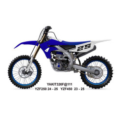 UFO KOMPLET PLASTIKÓW Z OSŁONAMI AMORTYZATORÓW YAMAHA YZF 250 '24-'26, YZF 450 '23-'25 KOLOR NIEBIESKI / BIAŁY