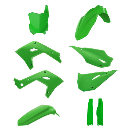POLISPORT KOMPLET PLASTIKÓW KAWASAKI KX 125 '03-'08; KX 250 '03-'08 RESTYLING KOLOR ZIELONY