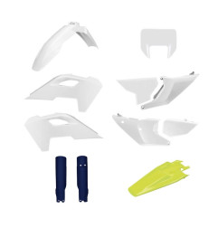 POLISPORT KOMPLET PLASTIKÓW HUSQVARNA TE/FE '24-'25 KOLOR BIAŁY NIEBIESKI '24