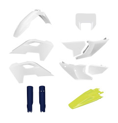 POLISPORT KOMPLET PLASTIKÓW HUSQVARNA TE/FE '24-'25 KOLOR BIAŁY NIEBIESKI '24