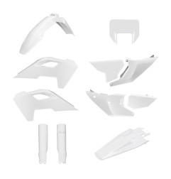 POLISPORT KOMPLET PLASTIKÓW HUSQVARNA TE/FE '24-'25 Z OSŁONĄ LAMPY I OSŁONAMI AMORTYZATORÓW KOLOR BIAŁY