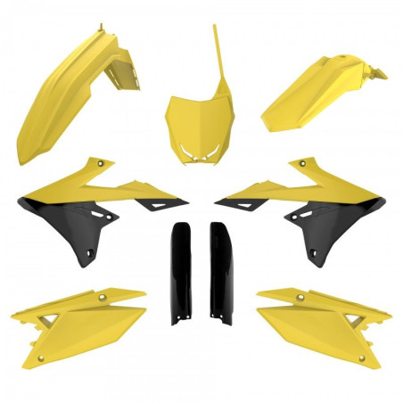 POLISPORT KOMPLET PLASTIKÓW SUZUKI RMZ 250 '19-'26; RMZ 450 '18-'26 KOLOR ŻÓŁTY CZARNY 26