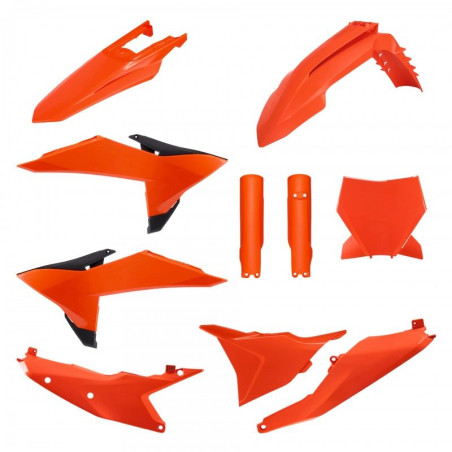 POLISPORT KOMPLET PLASTIKÓW KTM SX/SX-F/XC/XC-F '25-'26 W ZESTAWIE TABLICA PRZEDNIA I OSŁONY KOLOR POMARAŃCZOWY