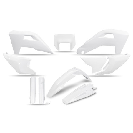 UFO KOMPLET PLASTIKÓW HUSQVARNA FE 250 / 350 / 450 / 501 '25-'26, TE 250 / 300 HERITAGE '25-'26 KOLOR BIAŁY