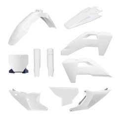 POLISPORT KOMPLET PLASTIKÓW HUSQVARNA TC/FC/TX/FX '25-'26, KTM EXC/EXC-F/XC-W/XC-WF '24-'25 KOLOR BIAŁY