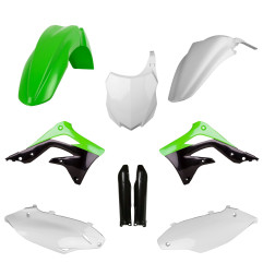 POLISPORT KOMPLET PLASTIKÓW KAWASAKI KX 450F '13-'15 Z TABLICĄ I OSŁONAMI AMORTYZATORÓW KOLOR ZIELONY