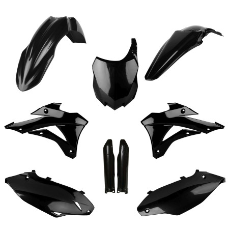 POLISPORT KOMPLET PLASTIKÓW KAWASAKI KX 250F '13-'16 Z TABLICĄ I OSŁONAMI AMORTYZATORÓW KOLOR CZARNY