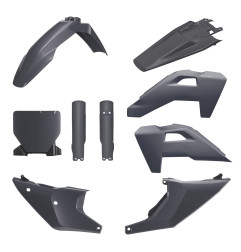 POLISPORT KOMPLET PLASTIKÓW HUSQVARNA TC/FC/TX/FX '25-'26 Z OSŁONĄ LAMPY I OSŁONAMI AMORTYZATORÓW KOLOR SZARY (N-GRAY)