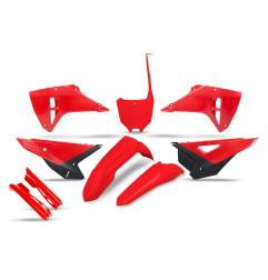 UFO 2026/03 KOMPLET PLASTIKÓW Z OSŁONAMI AMORTYZATORÓW HONDA CRF 250 / 450 RX '25-'26 KOLOR OEM CZERWONY / CZARNY