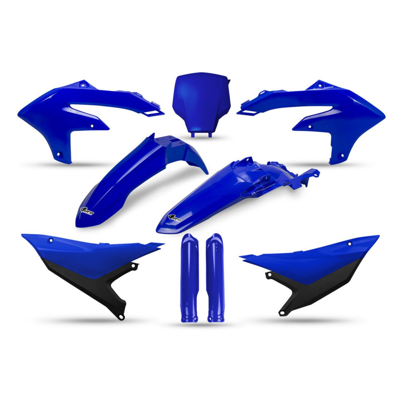 UFO 2026/03 KOMPLET PLASTIKÓW Z OSŁONAMI AMORTYZATORÓW YAMAHA YZF 450 (YZ 450 F) '26, KOLOR OEM NIEBIESKI