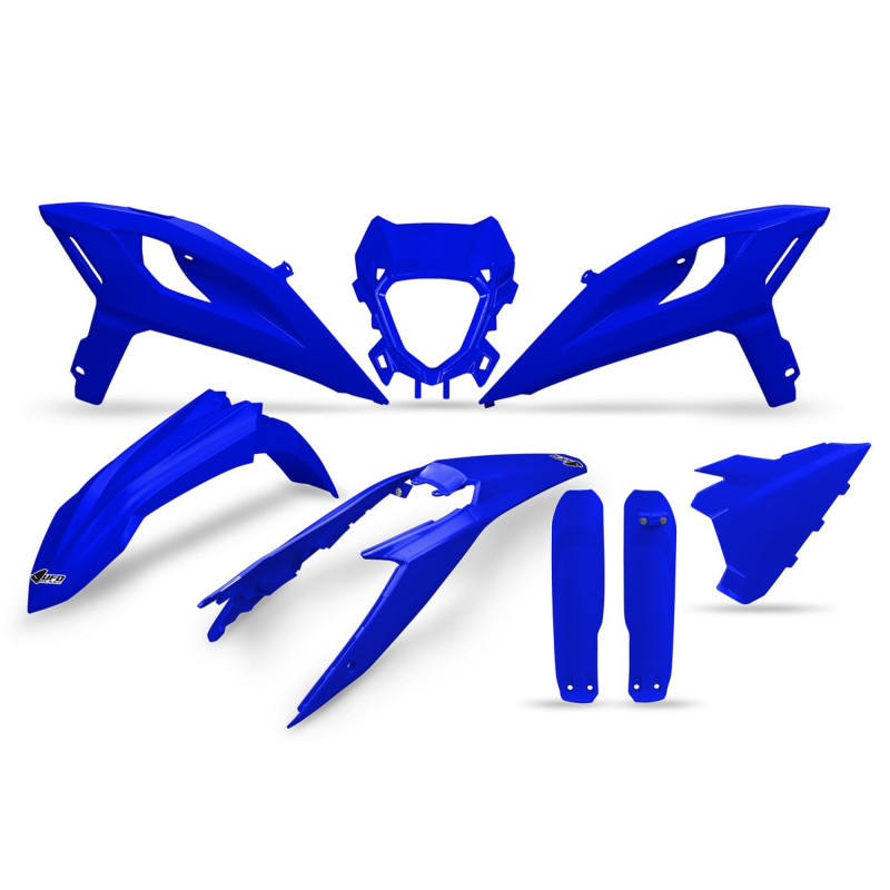 UFO 2026/03 KOMPLET PLASTIKÓW Z OSŁONAMI AMORTYZATORÓW BETA RR 2T/4T 250 / 300 / 350 / 400 / 450 '25-'26 KOLOR NIEBIESKI