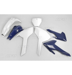 UFO KOMPLET PLASTIKÓW HUSQVARNA TC/FC 125/250/300/350/450 '16-'18 KOLOR '16 (BIAŁY/NIEBIESKI) (HU616E999)