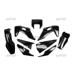 UFO KOMPLET PLASTIKÓW HUSQVARNA TE 150 / 250 / 300 '20-'23 KOLOR CZARNY (HU623E001)