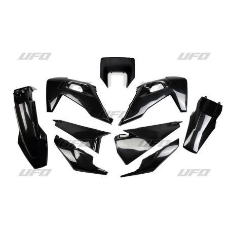 UFO KOMPLET PLASTIKÓW HUSQVARNA TE 150 / 250 / 300 '20-'23 KOLOR CZARNY (HU623E001)