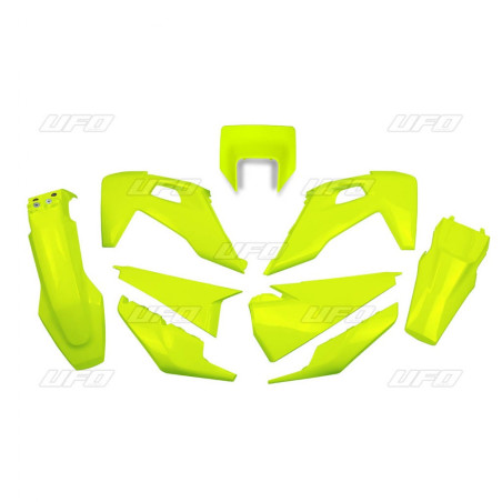 UFO KOMPLET PLASTIKÓW HUSQVARNA TE 150 / 250 / 300 '20-'23 KOLOR ŻÓŁTY FLUO (HU623DFLU)
