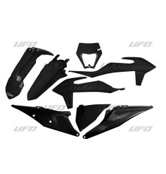 UFO KOMPLET PLASTIKÓW KTM EXC 125 '20-'21, EXC 250 / 300 TPI '20-'23 KOLOR CZARNY (KT527E001)