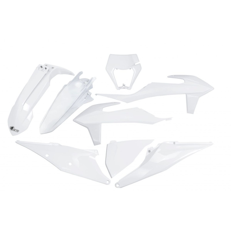 UFO KOMPLET PLASTIKÓW KTM EXC 125 '20-'21, EXC 250 / 300 TPI '20-'23 KOLOR BIAŁY (KT527E042)