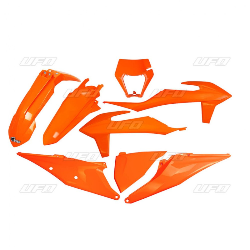 UFO KOMPLET PLASTIKÓW KTM EXC 125 '20-'21, EXC 250 / 300 TPI '20-'23 KOLOR POMARAŃCZOWY (KT527E127)