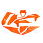 UFO KOMPLET PLASTIKÓW KTM EXC 125 '20-'21, EXC 250 / 300 TPI '20-'23 KOLOR POMARAŃCZOWY (KT527E127)