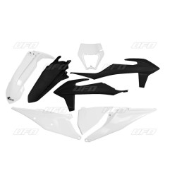 UFO KOMPLET PLASTIKÓW KTM EXC 125 '20-'21, EXC 250 / 300 TPI '20-'23 KOLOR BIAŁY CZARNY SIX DAYS EDITION (KT527E999S)