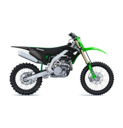 UFO KOMPLET PLASTIKÓW KAWASAKI KXF 250 '21 KOLOR CZARNY / ZIELONY ( W ZESTAWIE OSŁONY TELESKOPÓW ORAZ NAKLEJKI )