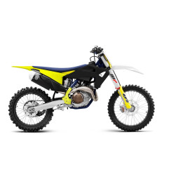UFO KOMPLET PLASTIKÓW HUSQVARNA KOLOR CZARNY/ŻÓŁTY/BIAŁY ( W ZESTAWIE OSŁONY TELESKOPÓW, OSŁONY RAMY ORAZ NAKLEJKI )