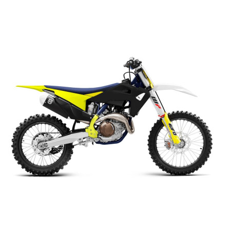 UFO KOMPLET PLASTIKÓW HUSQVARNA KOLOR CZARNY/ŻÓŁTY/BIAŁY ( W ZESTAWIE OSŁONY TELESKOPÓW, OSŁONY RAMY ORAZ NAKLEJKI )