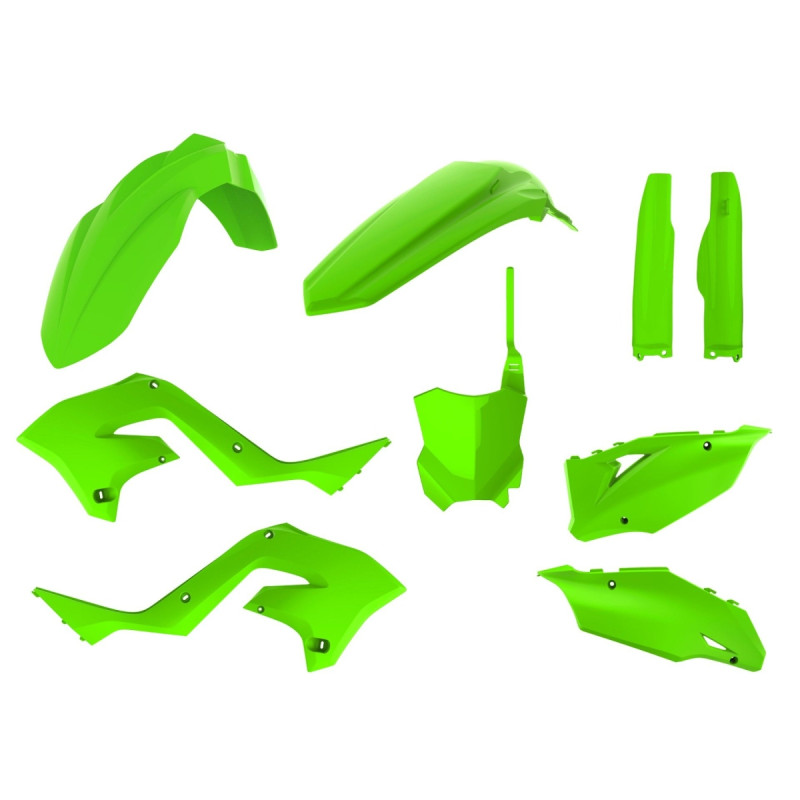POLISPORT WYPRZEDAŻ KOMPLET PLASTIKÓW KAWASAKI KX 125/250 '03-'08 KOLOR ZIELONY (LIME GREEN)