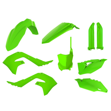 POLISPORT KOMPLET PLASTIKÓW KAWASAKI KXF 250 '21-'24; KXF 450 '19-'23 KOLOR ZIELONY (LIME GREEN)