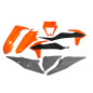UFO KOMPLET PLASTIKÓW KTM EXC 125 '20-'21, EXC 250 / 300 TPI '20-'23 KOLOR '21 (POMARAŃCZOWY/CZARNY/SZARY)
