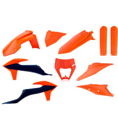 POLISPORT KOMPLET PLASTIKÓW KTM EXC/EXC-F TPI '20-'23 KOLOR POMARAŃCZOWY NIEBIESKI