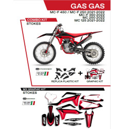 UFO KOMPLET PLASTIKÓW Z NAKLEJKAMI GAS GAS MC 125 '21-'22; MC 250 '22 KOLOR CZARNY - WYPRZEDAŻ #938711