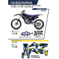 UFO KOMPLET PLASTIKÓW Z NAKLEJKAMI HUSQVARNA TC 125/250 '19-'22 KOLOR NIEBIESKI - WYPRZEDAŻ