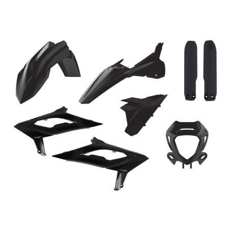 POLISPORT KOMPLET PLASTIKÓW BETA RR 2T/4T '23-'24 Z OSŁONĄ LAMPY I OSŁONAMI AMORTYZATORÓW KOLOR CZARNY