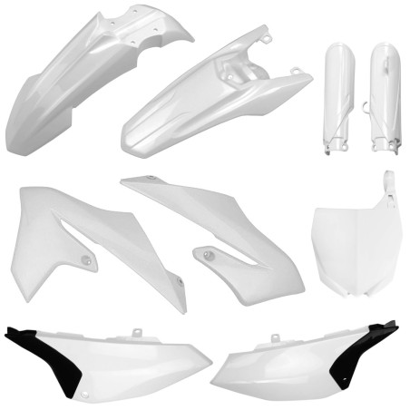 POLISPORT KOMPLET PLASTIKÓW YAMAHA YZ 65 '19-'26 Z TABLICĄ I OSŁONAMI AMORTYZATORÓW KOLOR BIAŁY
