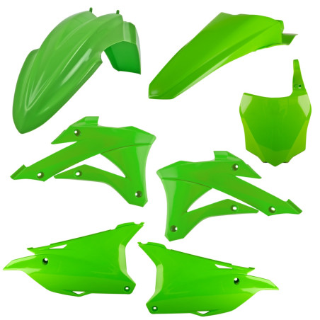 POLISPORT KOMPLET PLASTIKÓW KAWASAKI KX 85 '22-'25; KX 100 '22-'25 KOLOR ZIELONY