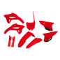 UFO KOMPLET PLASTIKÓW Z OSŁONAMI AMORTYZATORÓW HONDA CRF 250 R '22-'24, CRF 450 R '21-'24 KOLOR OEM CZERWONY