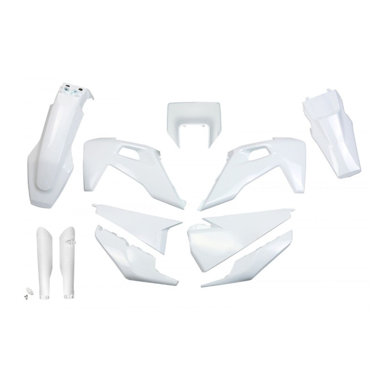 UFO KOMPLET PLASTIKÓW HUSQVARNA TX / TE 125 / 150 / 250 / 300 '20-'22, FE 250 / 350 / 450 / 501 '20-'23 KOLOR BIAŁY