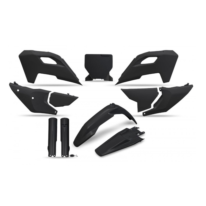 UFO KOMPLET PLASTIKÓW HUSQVARNA TC 125 / 250 '23-'24, FC 250 / 350 / 450 '23-'24, FX 350 / 450 '23-'24 KOLOR CZARNY