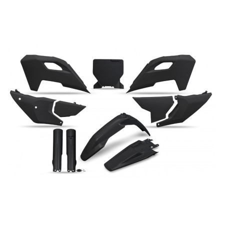 UFO KOMPLET PLASTIKÓW HUSQVARNA TC 125 / 250 '23-'24, FC 250 / 350 / 450 '23-'24, FX 350 / 450 '23-'24 KOLOR CZARNY