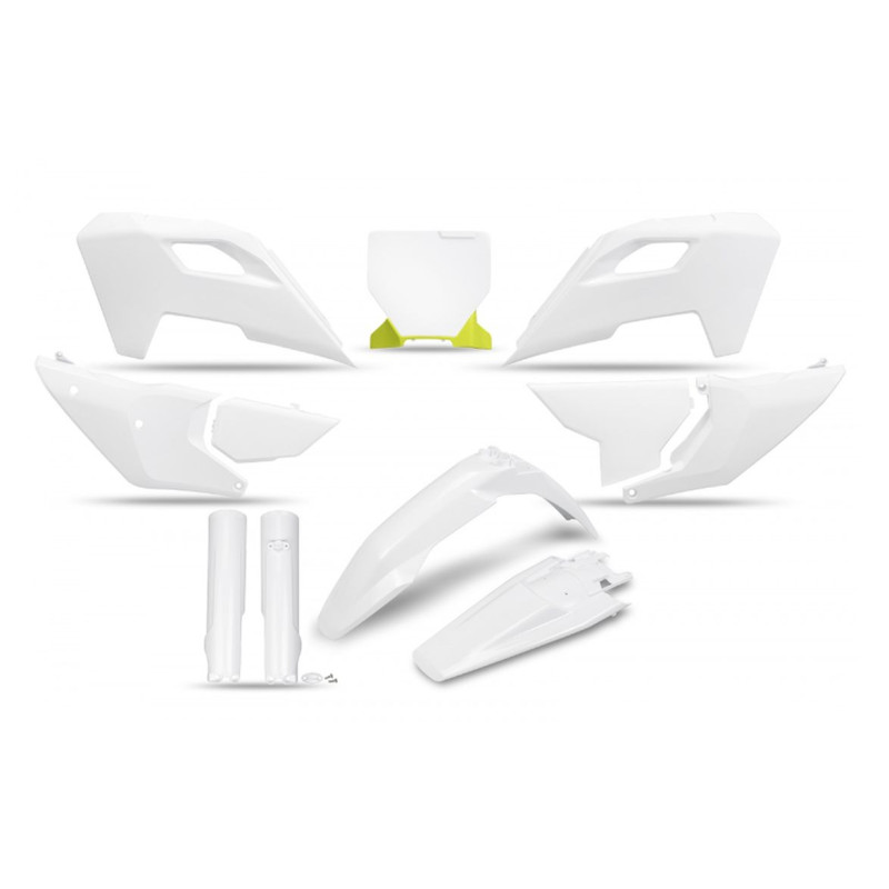 UFO KOMPLET PLASTIKÓW HUSQVARNA TC 125 / 250 '23-'24, FC 250 / 350 / 450 '23-'24, FX 350 / 450 '23-'24 KOLOR BIAŁY