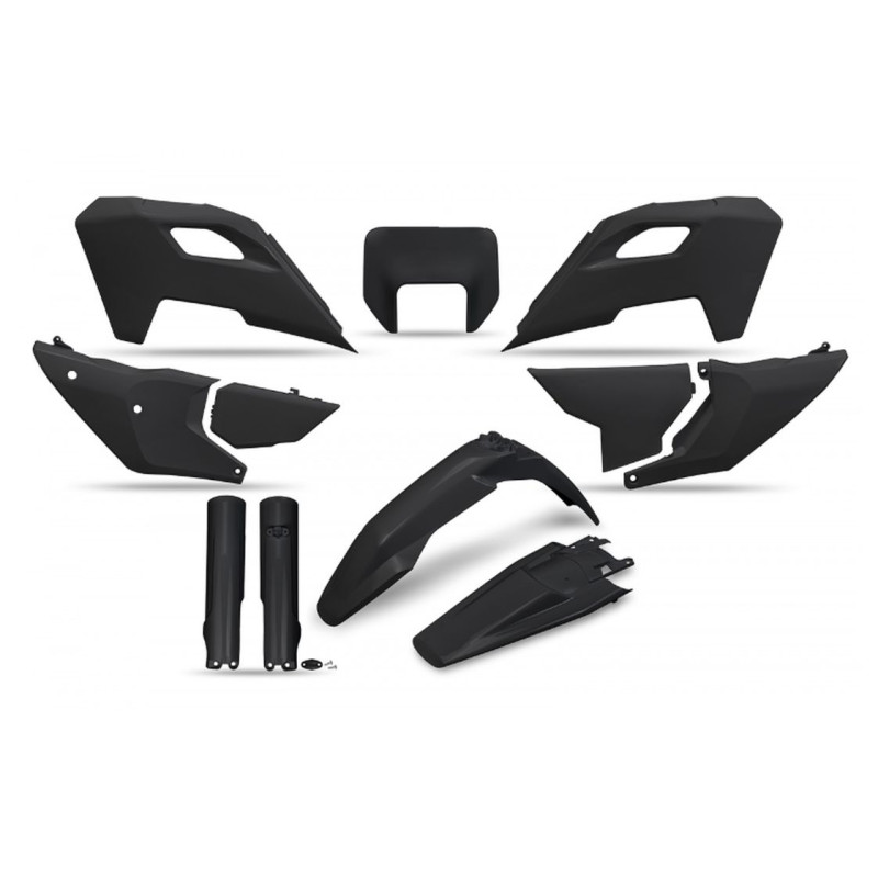 UFO KOMPLET PLASTIKÓW HUSQVARNA TE 150 / 250 / 300 '24-'25, FE 250 / 350 / 450 / 501 '24-'25 KOLOR CZARNY