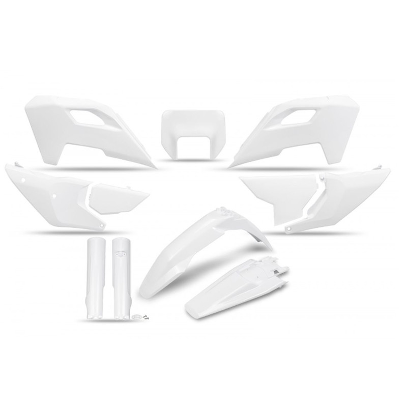 UFO KOMPLET PLASTIKÓW HUSQVARNA TE 150 / 250 / 300 '24-'25, FE 250 / 350 / 450 / 501 '24-'25 KOLOR BIAŁY