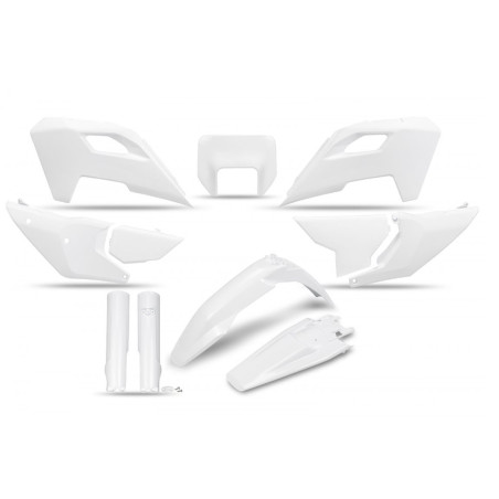 UFO KOMPLET PLASTIKÓW HUSQVARNA TE 150 / 250 / 300 '24-'25, FE 250 / 350 / 450 / 501 '24-'25 KOLOR BIAŁY
